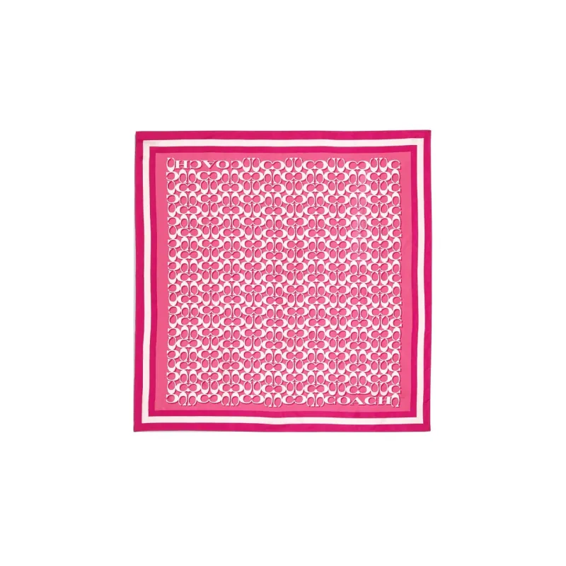 COACH Silk Scarves Women's Rose Red-0