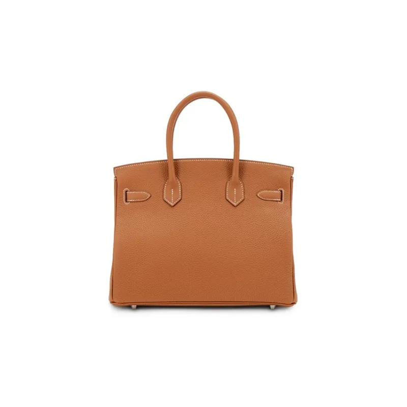 HERMES Birkin Epsom Leather Birkin Bag Handbag Regular Women's 37 Gold Brown-4