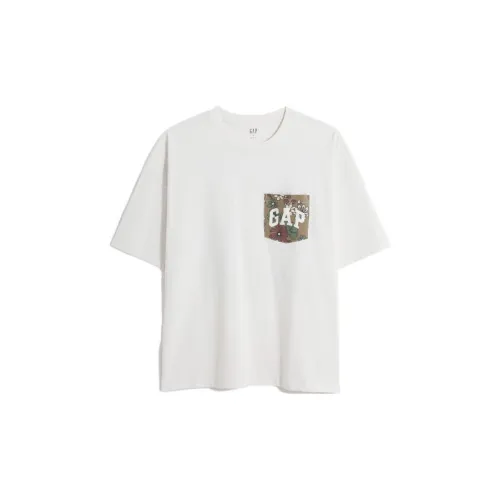 GAP SS23 T-Shirts Unisex Gray White