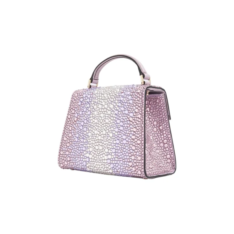 Valentino VSLING Rhinestone Shoulder Bag Crossbody Bag Handbag Mini Women's Purple-1