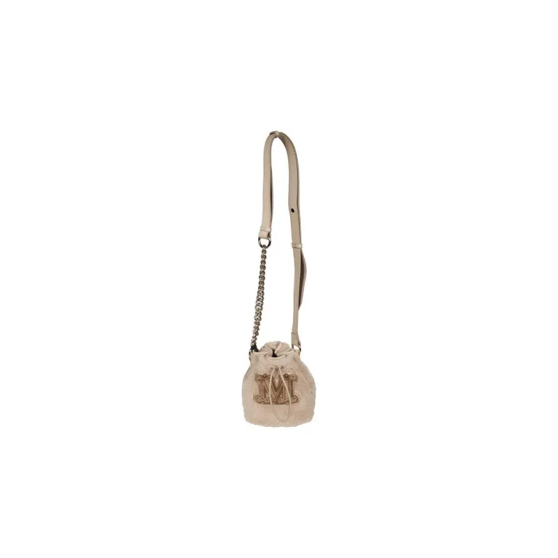 MaxMara Faux Fur Bucket Bags Crossbody Bag Shoulder Bag Women's Light Brown-0