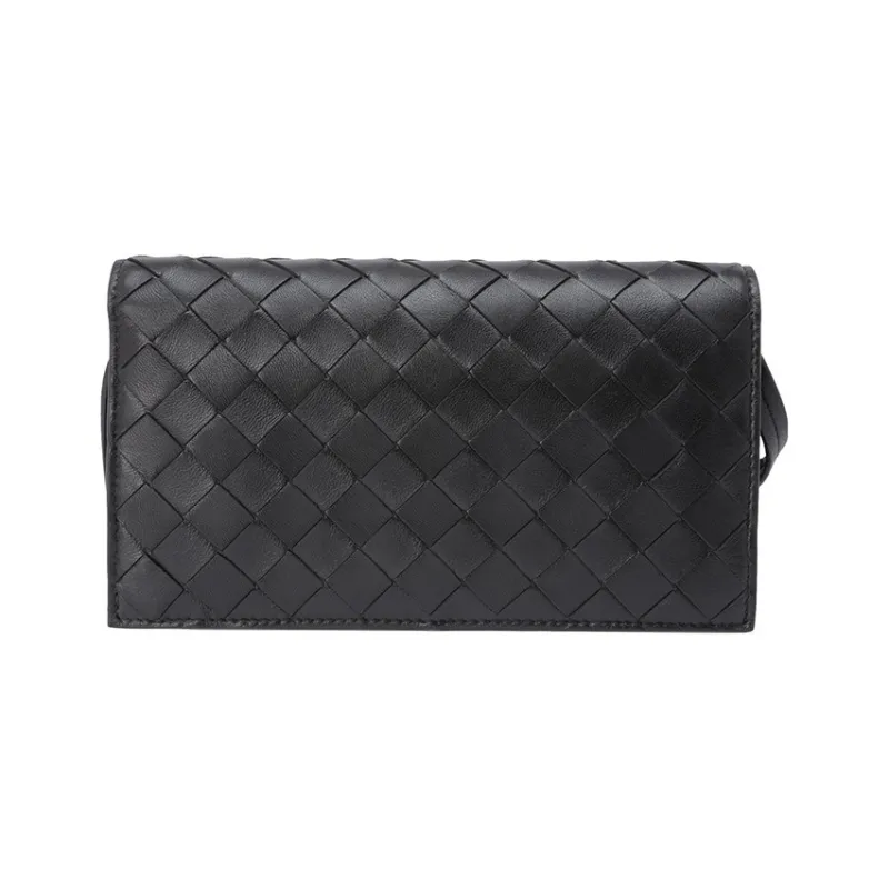Bottega Veneta Leather Small Square Bag Shoulder Bag, Crossbody Bag Women's Black-1