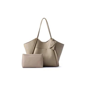 FION Genuine Leather Small Basket Tote One Shoulder Bucket Bag Handbag Crossbody Bag Women's Multicolor