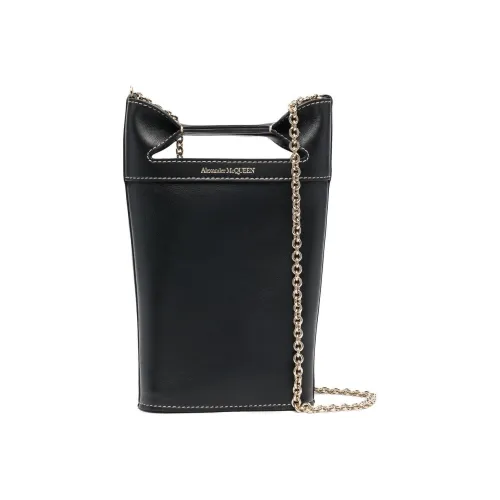 Alexander McQueen Calfskin Portable Crossbody Bag Shoulder Bag Women's Black