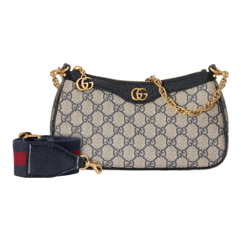GUCCI Ophidia Canvas With Leather Trim Shoulder Bag, Handbag, Shoulder Bag Women's-1