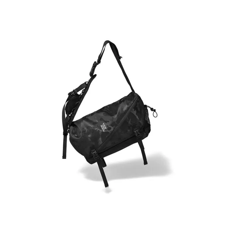 NOMK Oxford Shoulder Bag, Crossbody Bag Large Size Unisex Black-14