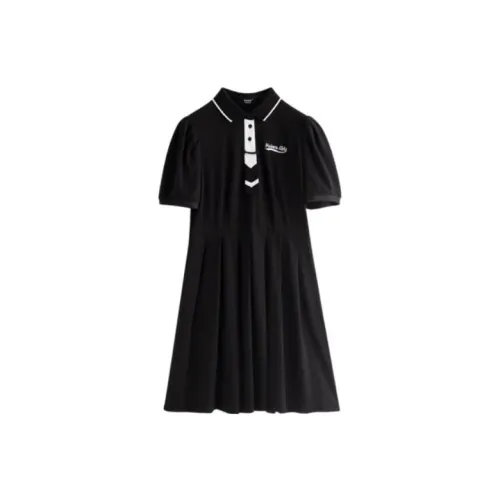 Inman Short-Sleeved Dresses Women's Midnight Black