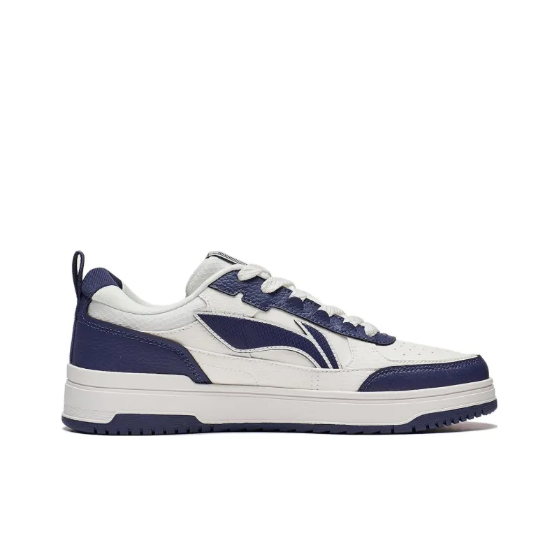 LiNing Tianji 2.0 Anti-Slip Wear-Resistant Low-Top Skateboard Shoes Men's White Blue-1