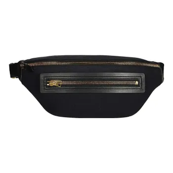 TF Buckley Calfskin Trim Sling Bag Fanny Pack Men's Black