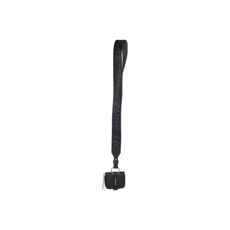 OFF-WHITE Calfskin AirPods Pro Case Shoulder Bag Unisex Black-4