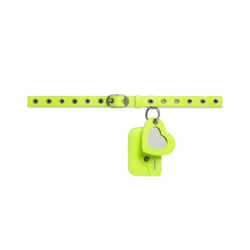 Balenciaga Leather Belts Women's Green-1