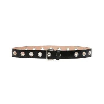 Alexander McQueen Eyelets Embellished Buckle Belt