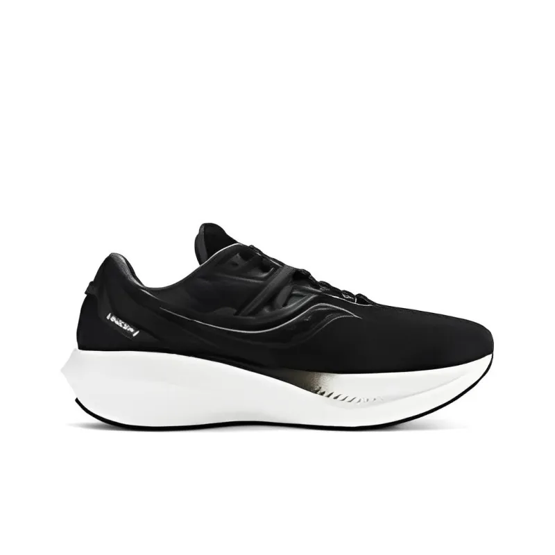 Saucony Triumph 20 Anti Slip Wear Resistant Low Top Casual Running Shoes Men's Black White-1