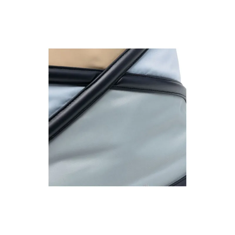 Alexander McQueen Calfskin Patchwork Fabric Backpack Men's White/Blue-3