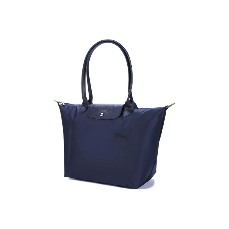 LONGCHAMP Le Pliage Green Canvas With Leather Canvas Bag, Handbag, Shoulder Bag Tubas Women's Marine Blue-1