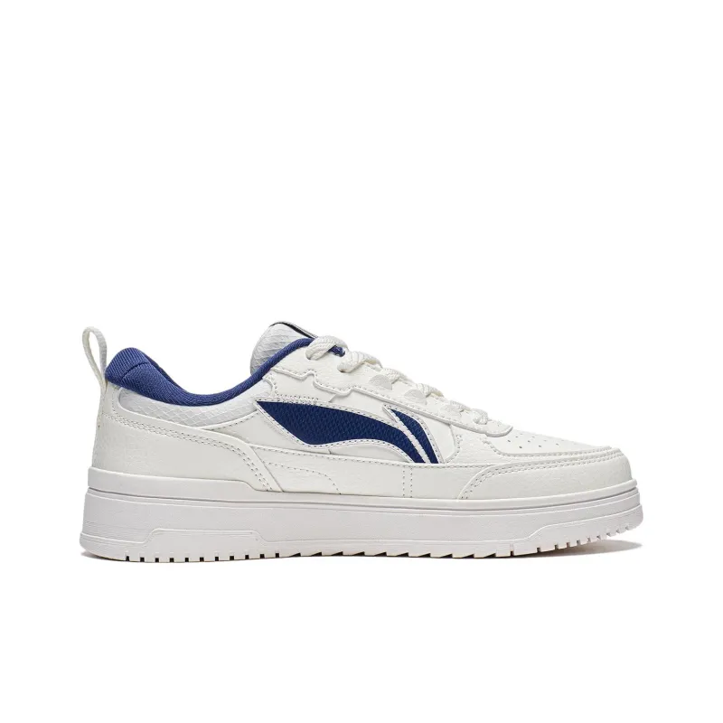 LiNing Tianji 2.0 Anti Slip Wear Resistant Low Top Skateboard Shoes Women's White Blue-1