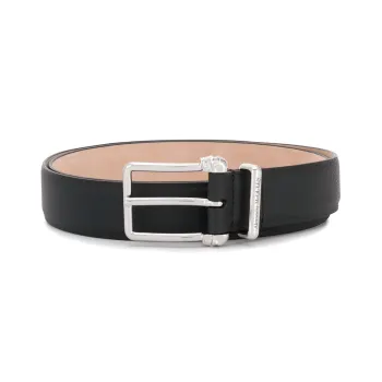 Alexander McQueen Logo Engraved Buckle Belt