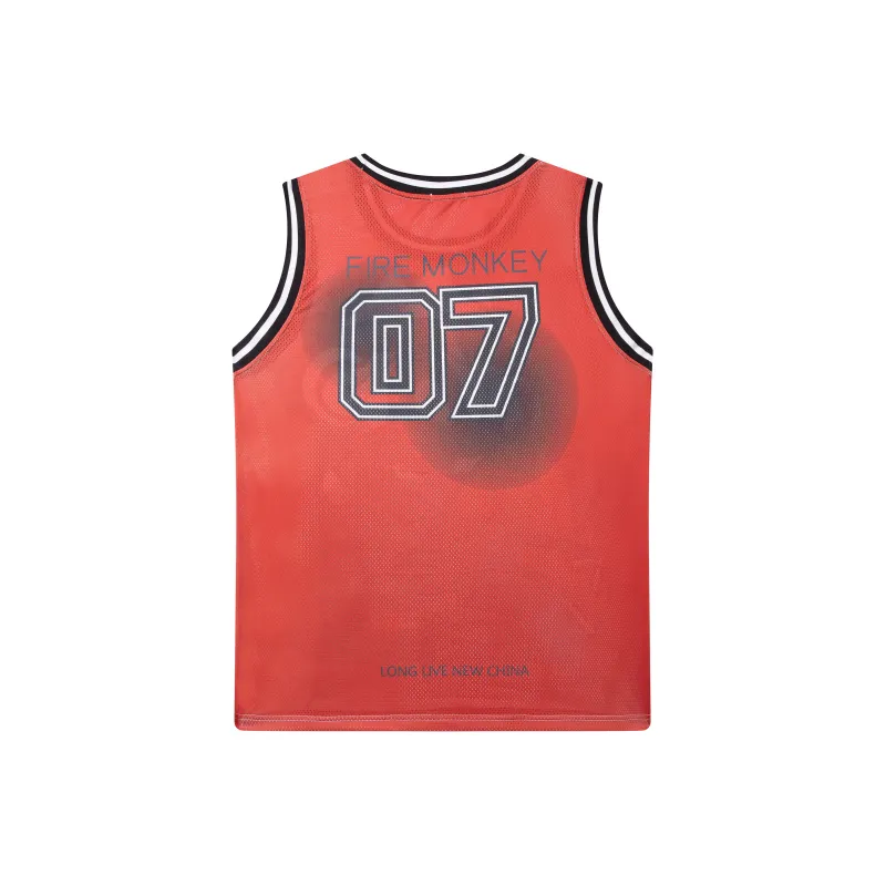 FireMonkey Basketball Jerseys Unisex Red-1