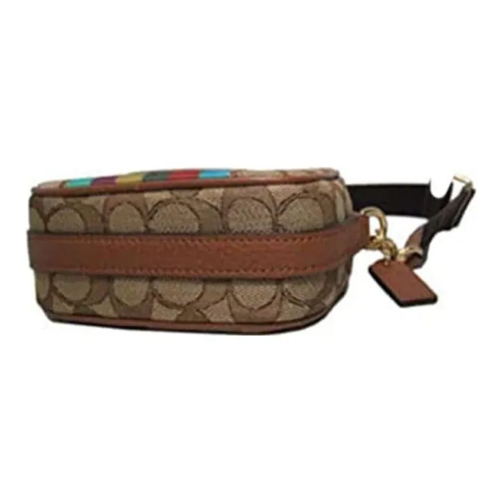 COACH Dempsey Leather Camera Bag, Shoulder Bag, Crossbody Bag Regular Women's Caramel Brown-2
