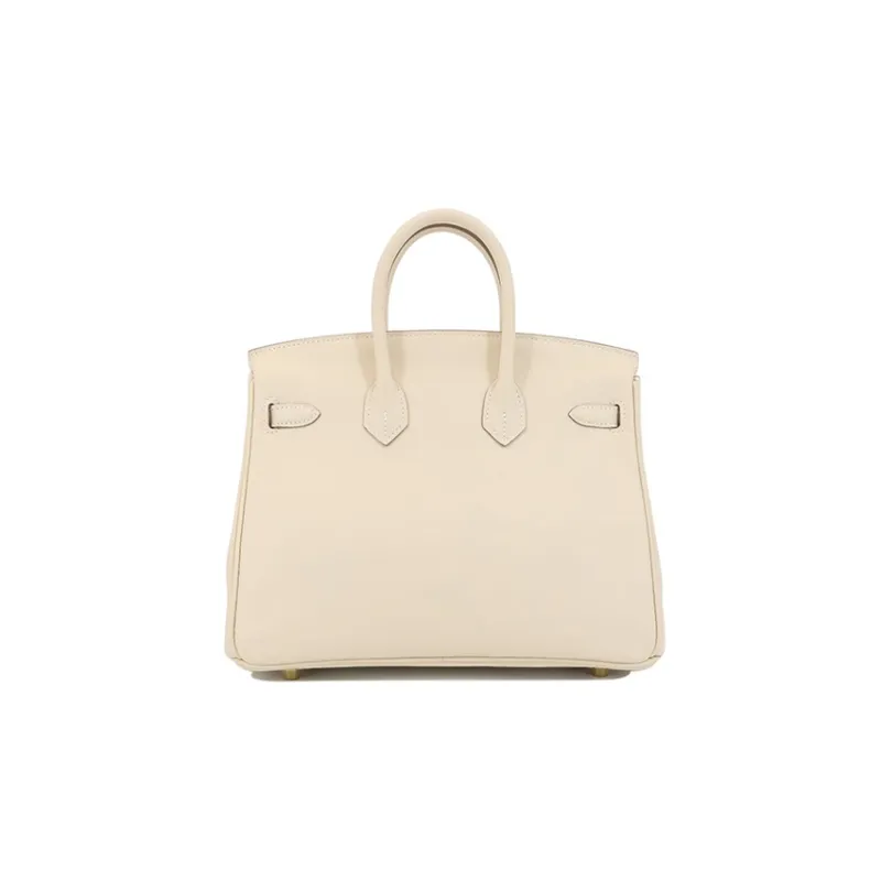 HERMES Birkin Jonathan Leather Birkin Bag Handbags Women's 10 Craie Milkshake White-4