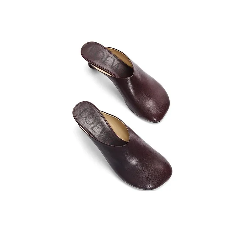 LOEWE Toy Closed Toe Slippers Women's Burgundy-3