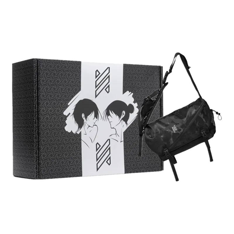 NOMK Oxford Shoulder Bag, Crossbody Bag Large Size Unisex Black-16