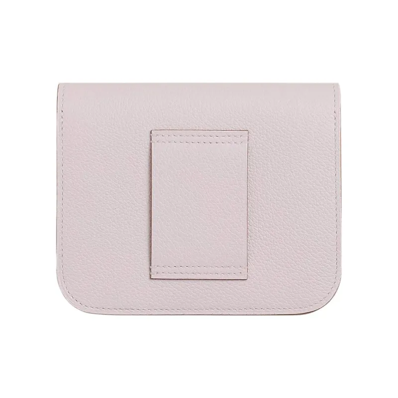 HERMES Constance Slim Evercolor Calfskin Wallet, Card Holder, Fanny Pack Regular Women's Dream Purple & Saddle Red-2