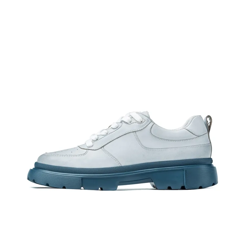 AOKANG Men's Casual Shoes Men's White/Polished Blue-0