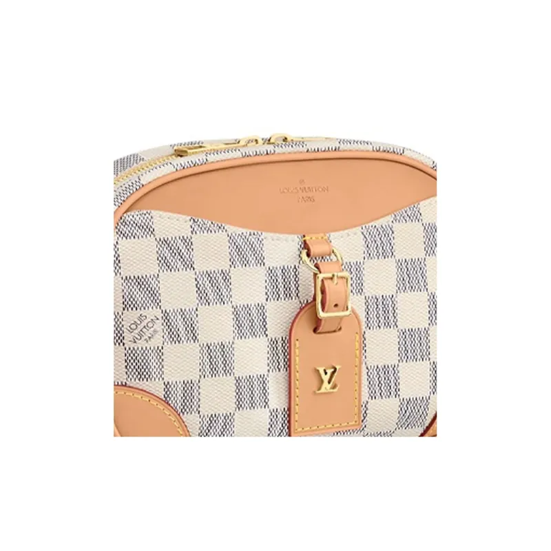 LOUIS VUITTON Deauville Coated Canvas With Leather Trim Jeanie Bag Shoulder Bag Crossbody Bag Mini Women's Plaid-4