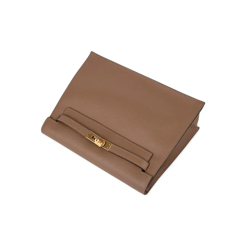 HERMES Kelly Danse Evercolor Leather Handheld Crossbody Bag, Shoulder Bag Women's-6