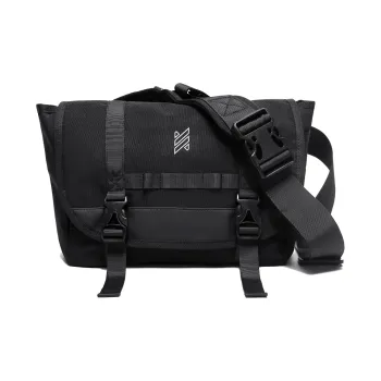 NOMK Oxford Messenger Bag, Shoulder Bag, Crossbody Bag Large Size Unisex Black