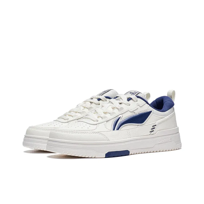 LiNing Tianji 2.0 Anti Slip Wear Resistant Low Top Skateboard Shoes Women's White Blue-2