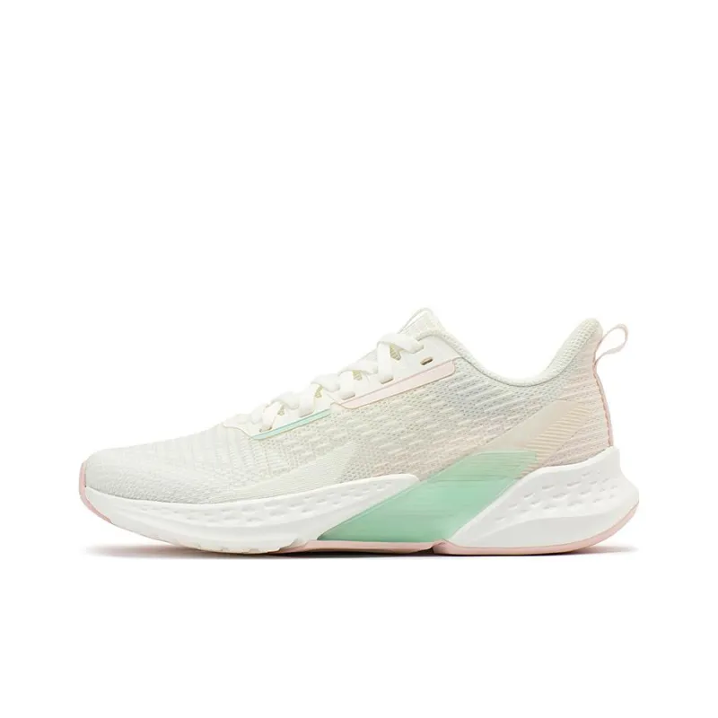361° Slip Resistant, Abrasion Resistant, Breathable Low Top Running Shoes Women's Feather White Transparent Pink-0
