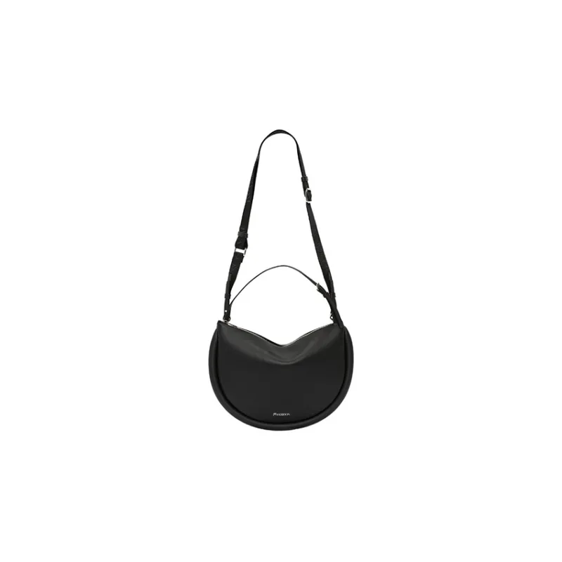 JW Anderson Full grain Calf Leather Handbag, Shoulder Bag, Crossbody Bag Medium Size Women's Black-4