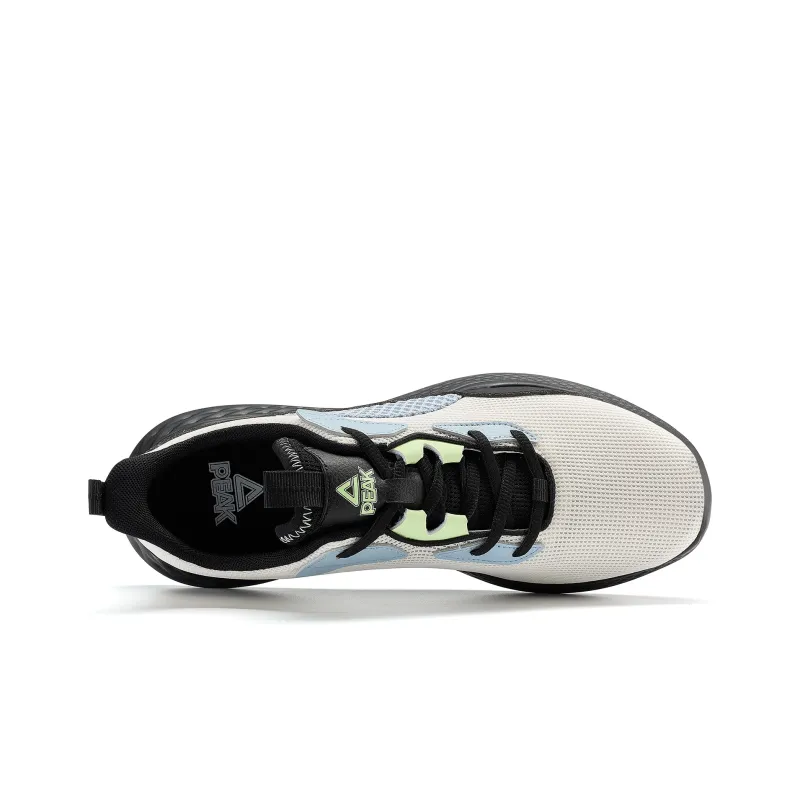 PEAK Qingyi Cushioning Anti Slip And Wear Resistant Low Top Running Shoes Men's White Black-3