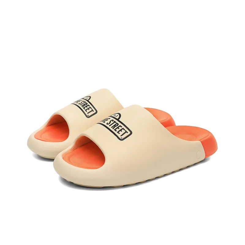 SESAME STREET Slide Slippers Unisex Black Orange-2
