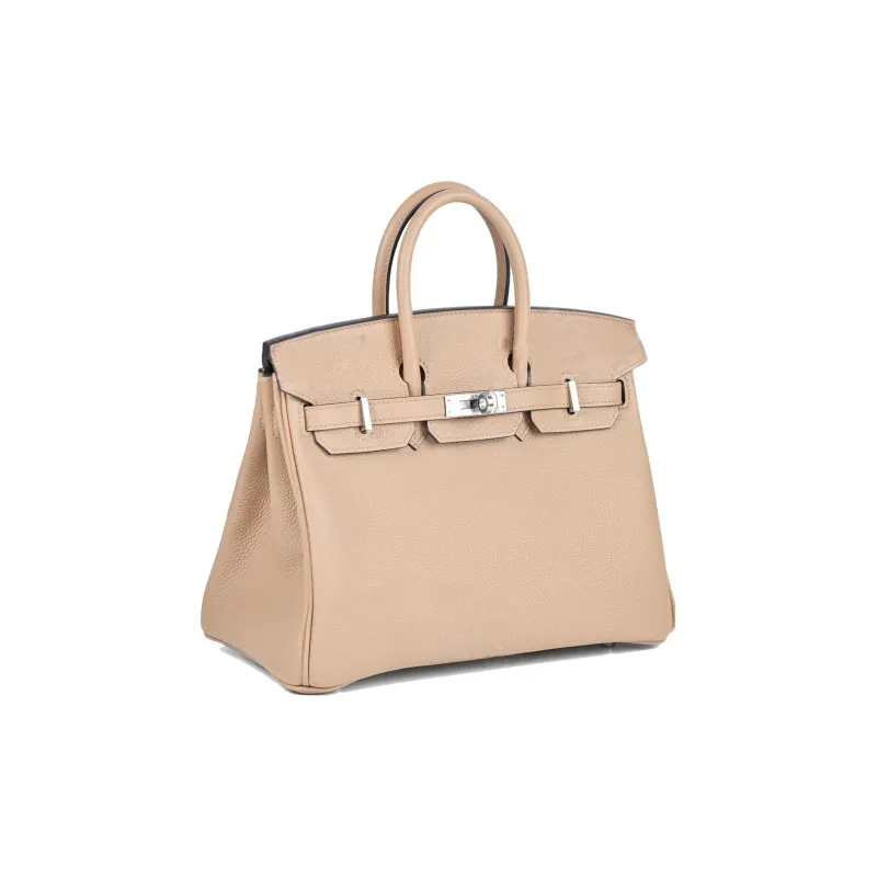 HERMES Birkin Swift Leather Birkin Bag Handbags Regular Women's 0M Chai Milk Tea Beige-1
