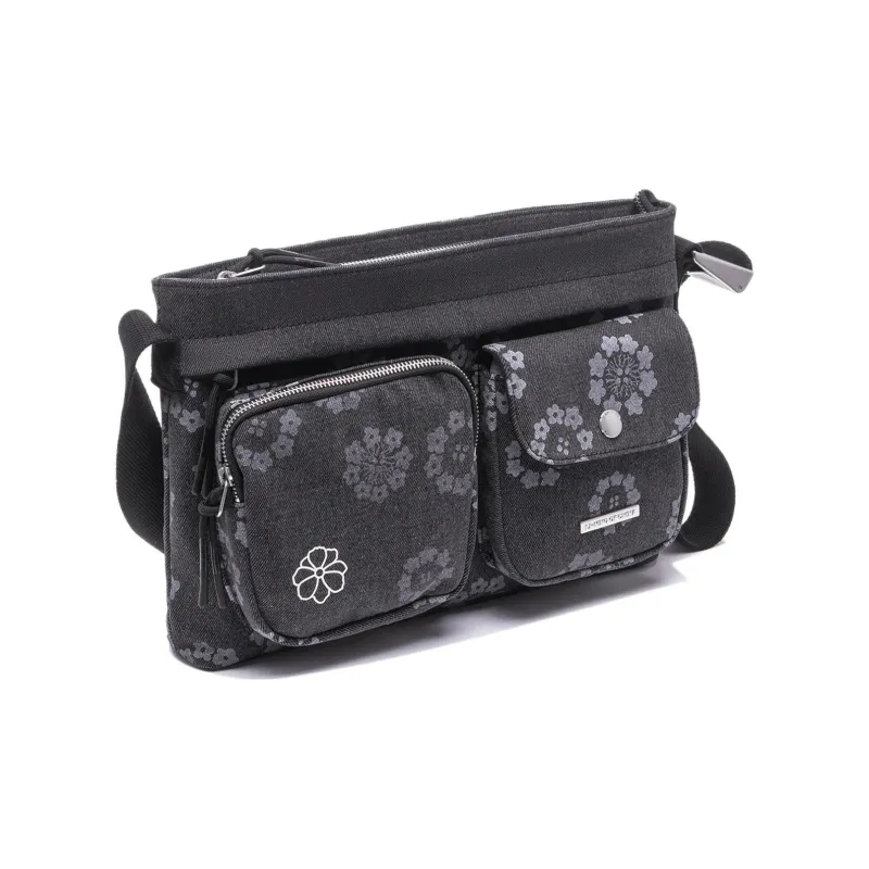LiNing Cotton Crossbody Bag Regular Unisex Black-2