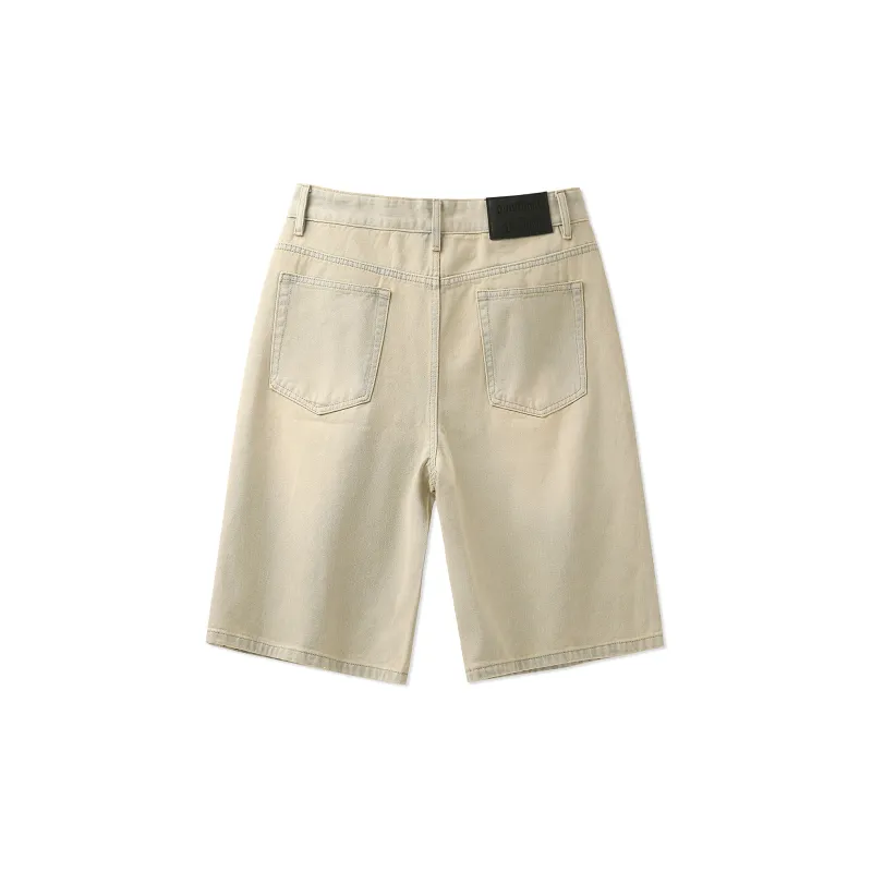 R.super Denim Shorts Unisex Yellow Mud-1