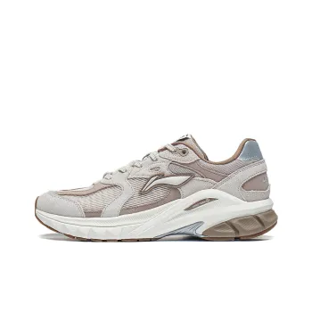 LiNing Anti Slip Wear Resistant Low Top Sports Casual Shoes Women's Gray Brown