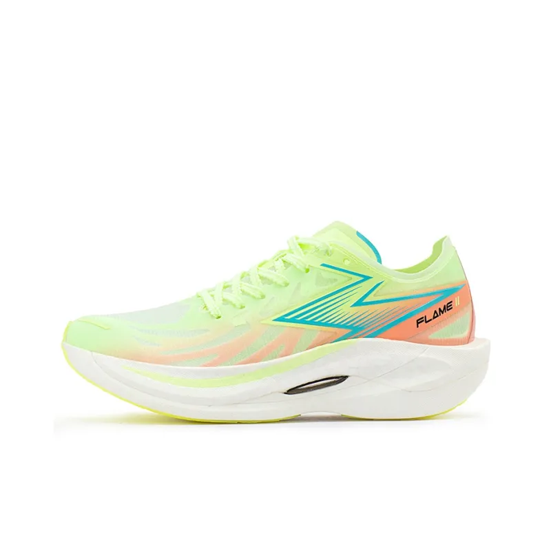361° Feiran 2 Balance Rebound Low Top Running Shoes Women's Fluorescent Light Yellow Green-0