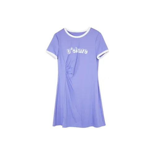 3COLOUR Short-Sleeved Dresses Women's Purple