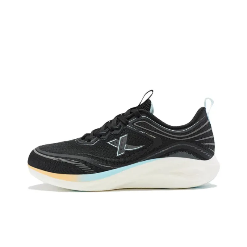 XTEP Lighten 7.0 Cushioning Anti Slip Wear Resistant Breathability Low Top Running Shoes Women's Black-0