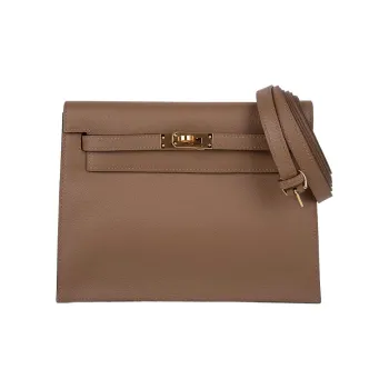 HERMES Kelly Danse Evercolor Leather Handheld Crossbody Bag, Shoulder Bag Women's