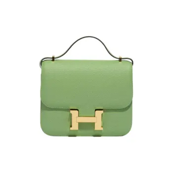 HERMES Constance Epsom Leather Shoulder Bag Crossbody Bag Mini Women's 3I Vert Criquet Avocado Green