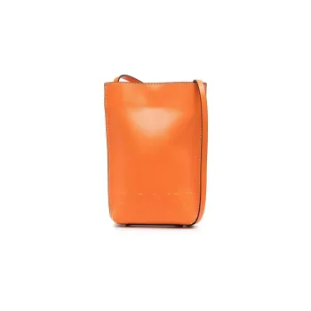 GANNI Polyurethane Handbag Shoulder Bag Crossbody Bag Small Size Women's Orange