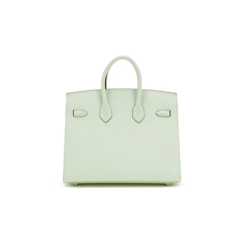 HERMES Birkin Epsom Leather Birkin Bag Handbag 25 Women's 0S Vert Fizz Bubble Green-3