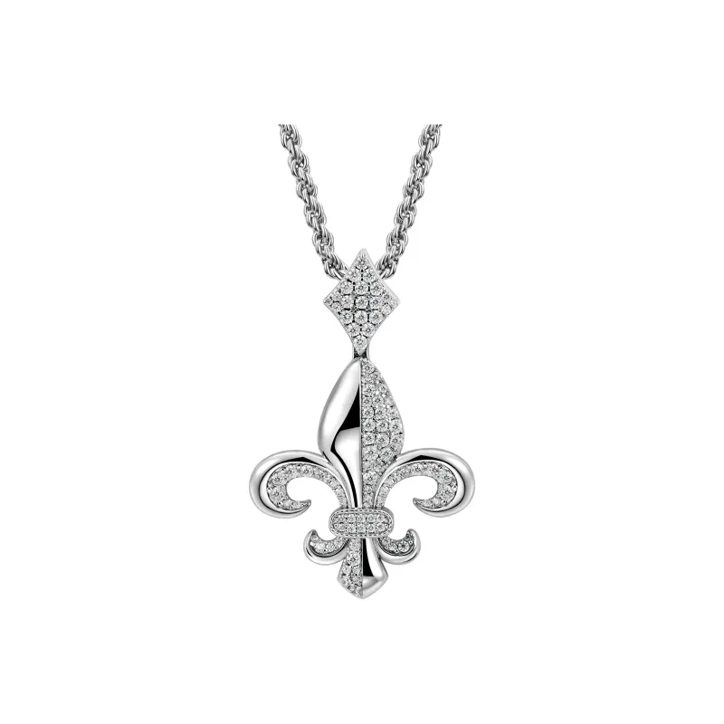 APORRO Iris Niche Patchwork Zircon Elegant Pendant Unisex-0