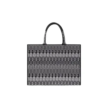 Furla Opportunity Fabric Tote Bag, Shopping Bag, Shoulder Bag, Handbag Large Size Women's Gray