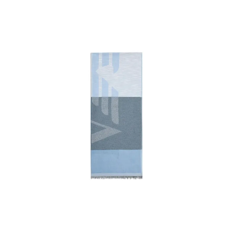 EMPORIO ARMANI Knit Scarves Men Gray Blue-0